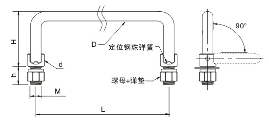 圆形可折叠拉手...