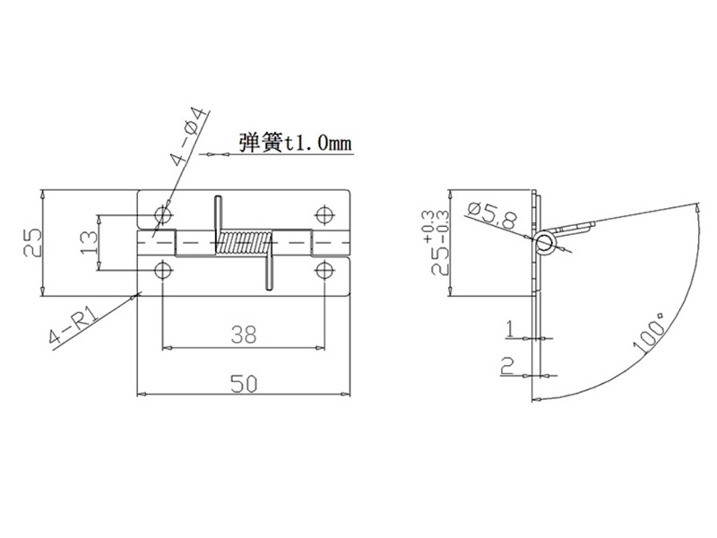 不锈钢弹簧铰链01型...