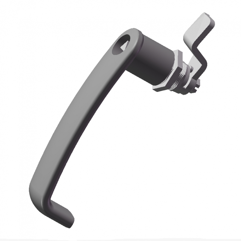 压铸锌U形手柄转舌式门锁01型G1银色