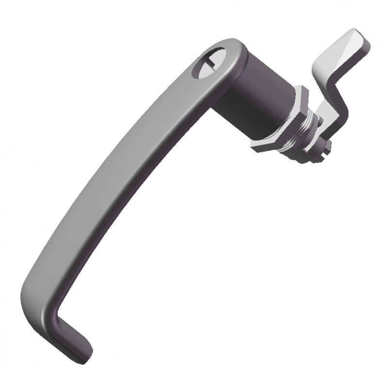 压铸锌U形手柄转舌式门锁01型G4银色