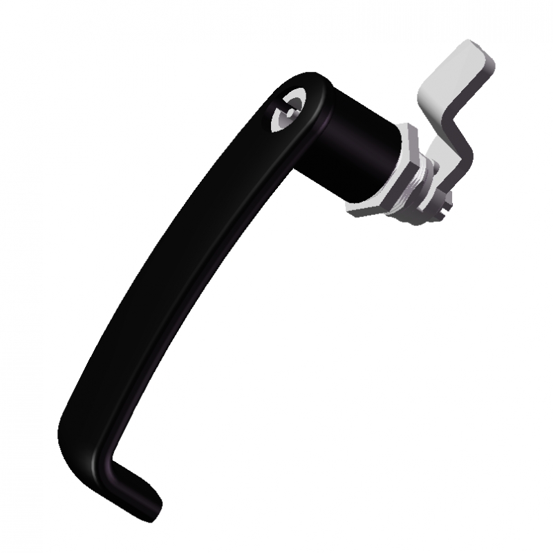 压铸锌U形手柄转舌式门锁01型G5黑色