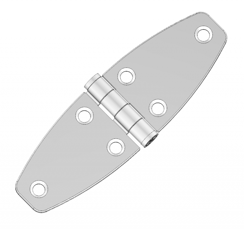 不锈钢表面贴装铰链G6