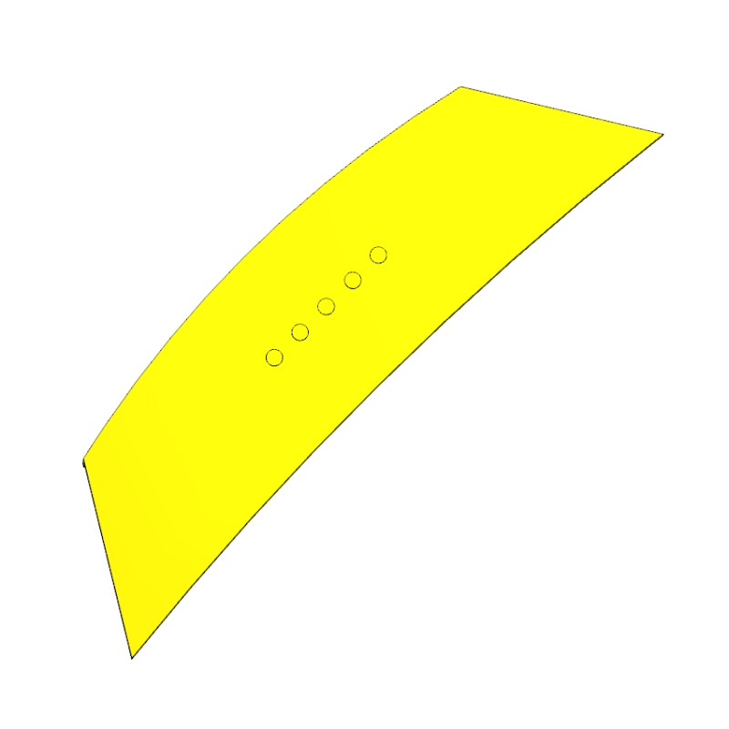 PA玻纤嵌入式拉手02型盖帽黄色