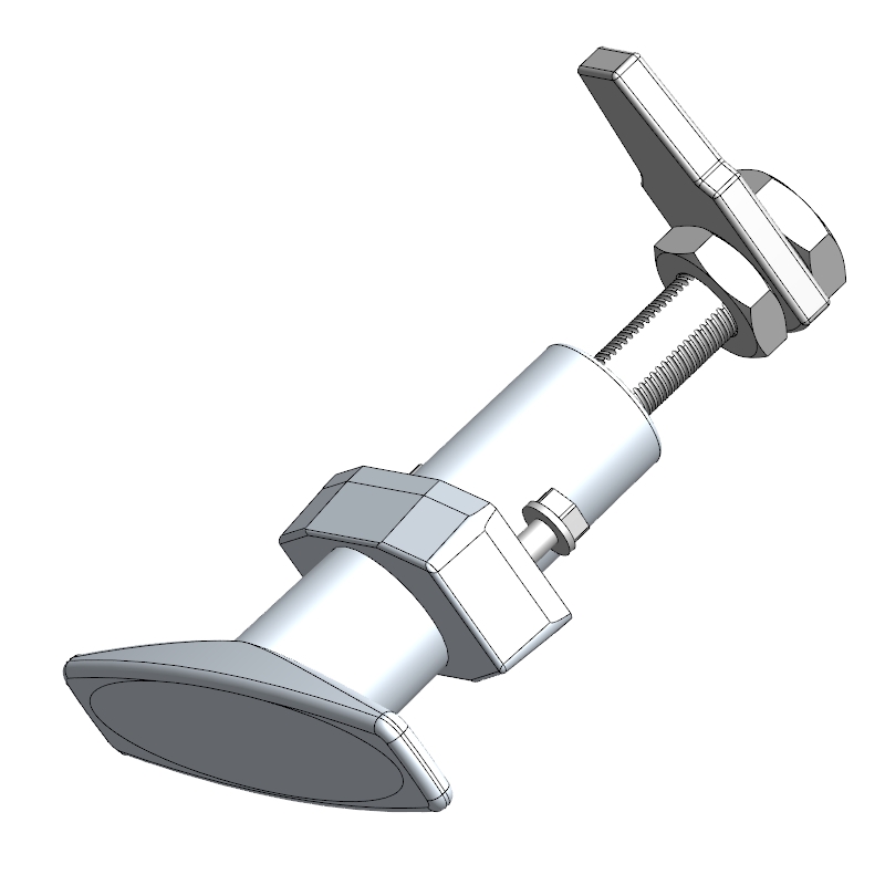 T型手柄不带钥匙锁定镀铬
